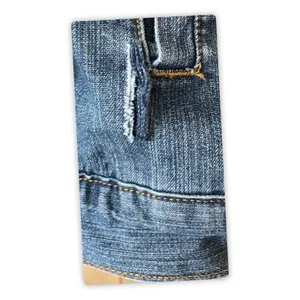 Wrangler Sherpa Lined Denim Trucker Jacket Mens L Blue Cotton - TEAR/READ thumbnail 3