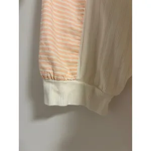 Vintage 80s Striped Sweatshirt Peach White Colorblock Crewneck Stranger Things M thumbnail 6