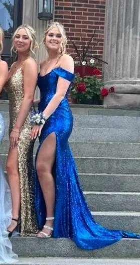 Blue Prom Dress thumbnail 2