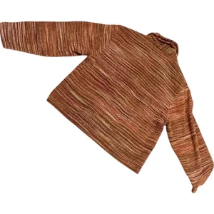 Vintage TanTrums Striped Chenille Jacket S Boho Art To Wear Textured Boxy 90s thumbnail 10