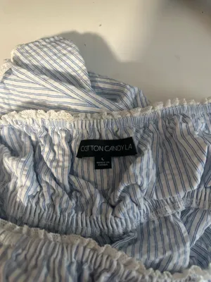 Cotton Candy LA Striped Smocked Tube Top thumbnail 5