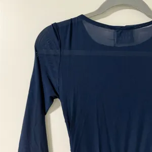 NWT Hello Molly Oceans Secret Long Sleeve Mesh Mini Dress Navy Size S thumbnail 12