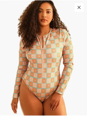 Dippin' Daisy's Shoal Front Zipper Long Sleeve One Piece (S) thumbnail 1