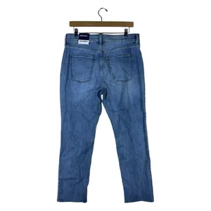 NWT Old‎ Navy Mid-Rise Boyfriend Distressed Jeans Blue Casual Raw Hem Size 8 thumbnail 5