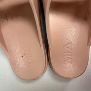 MIA 8 Slide Sandals Platform Double Buckle Blush Pink Chunky Lug Sole Summer thumbnail 6