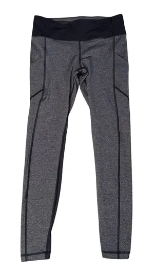 Lululemon‎ Speed Up Tight Women 8 Gray Black Excellent Mesh Pockets Leggings thumbnail 1