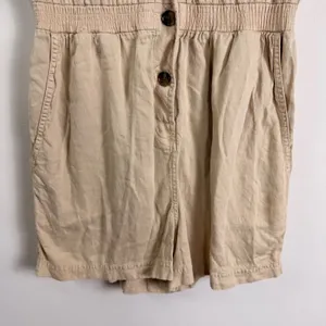 Faherty Arlie Day‎ Tan Linen Blend Button Front Short Sleeve Romper Size Small thumbnail 8