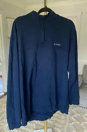 Columbia Zip Fleece Pullover XXL Outdoor Hiking Casual Granola Winter Athleisure thumbnail 1