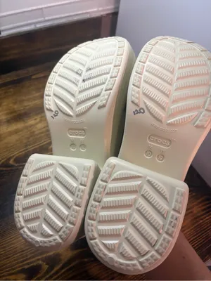 Crocs tan heeled mules size 12 thumbnail 9