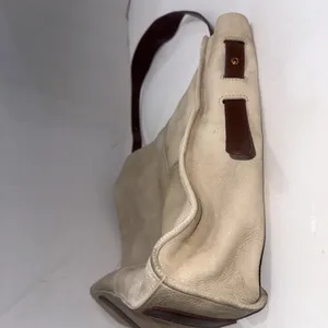 HOBO International Leather Western Beige & Brown Slouchy Tote Bag Purse Handbag thumbnail 7