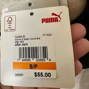 Puma Exhale black red stripe sports bra thumbnail 6