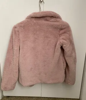 JouJou Pink Fur Jacket Size L thumbnail 3