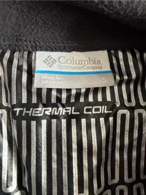 Women's Columbia Warmer Days Fleece Hooded Vest Size S Black Quilted thumbnail 3