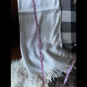 Winter white Oversized Scarf/ Shawl thumbnail 5