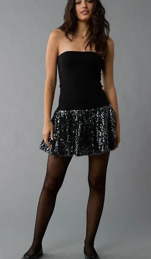 American Eagle Black Mini Dress thumbnail 1