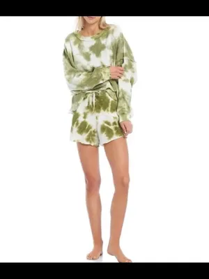 FREE PEOPLE Kelly Tie Dye shorts sweatshirt thumbnail 3