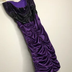 Windsor Strapless Prom Dress Purple‎ Black thumbnail 6