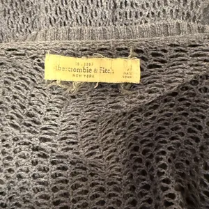 Abercrombie & Fitch Vintage Sweater Dusty Blue Open Knit Waterfall Cardigan M/L thumbnail 4