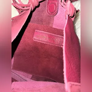 NWT Free People + Sundown Wilds Suede Nubuck Burgundy Bag thumbnail 8