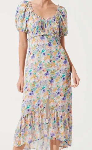 ASTR The Label floral cottagecore maxi dress | Button detailing XS thumbnail 1