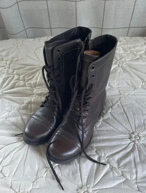 Steve Madden Troopa Brown Leather Boots thumbnail 5