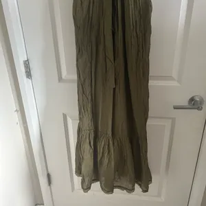 Free People Olive V-Neck Tiered Maxi Dress thumbnail 9