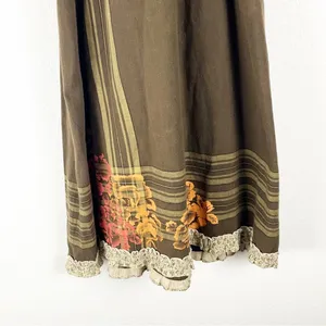 FREE PEOPLE Brown Sleeveless Knot Front Smocked Back Maxi Dress, Size 6 thumbnail 5