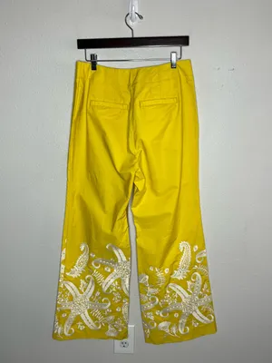 Maeve Tie Front Sleeveless Top & Embroidered Wide Leg Pant Set thumbnail 9