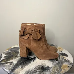 Kate Spade New York Brown Suede Ankle Booties with Bow thumbnail 5