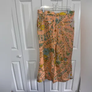 Zimmermann Lola Pants Floral Print Linen Kick-Flare Pants EU 4 (US 12) thumbnail 4