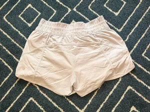 Lululemon Shorts Track That 3" White High-Rise thumbnail 1