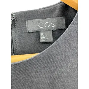 COS Black Wool Silk Blend‎ Sleeveless Shift Dress Round Neck Minimalist Size 2 thumbnail 4