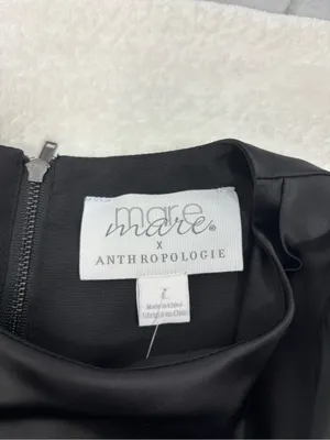 Anthropologie Mare Mare Satin Puff-Sleeve Top Black Draped Puff-Sleeve Blouse thumbnail 11