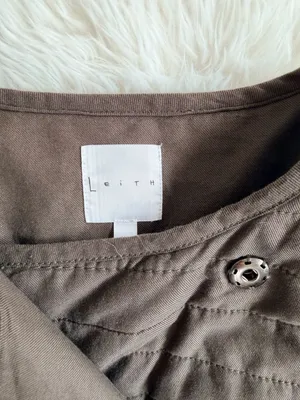Leith Quilted Snap-Front Cropped Jacket in Brown thumbnail 2