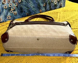Dooney & Bourke Vintage Signature Beige Monogram Handbag thumbnail 8