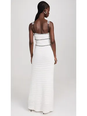 For Love & Lemons Mayfair Maxi Dress in White XSmall Womens Knit thumbnail 13