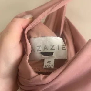 ✨Azazie Eilish Stretch Dusty Rose A-Line Pleated Stretch Chiffon Sz A2 Dress✨ thumbnail 9