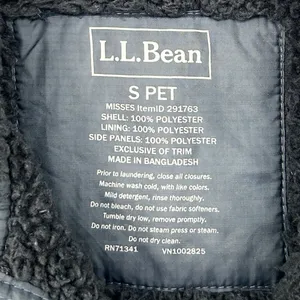 L.L.Bean‎ Vest Womens Quilted Fleece Lined Ski Hiking Navy Blue Small Petite SP thumbnail 7