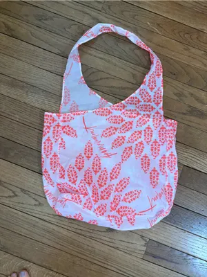 Free People FP Movement Reusable Tote Bag Coral Pink Floral Ripstop Shopper thumbnail 4