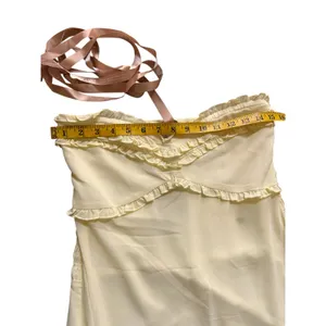 NWT - Meshki Olivette Strapless Chiffon Maxi Dress in Lemon Sherbert- Size M thumbnail 7