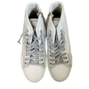 P448 Sally High Top Sneakers Cream‎ Snake Print Leather EU 38 thumbnail 10
