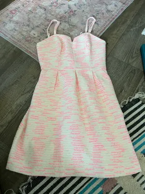 Anthropologie Moulinette Soeurs Pink Tweed Dress Women’s 0‎ Barbiecore Coquette thumbnail 5