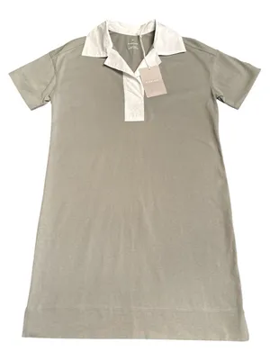 Everlane Women’s short sleeve organic cotton Polo dress sage green Size XXS NWT thumbnail 5
