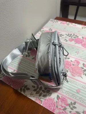 Adjustable Metallic Silver Mini Crossbody Bag NWT thumbnail 2