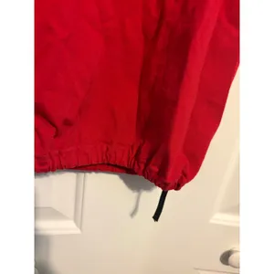 Blouse Romantic Vintage Red Floral Lace Applique Bubble‎ Hem L thumbnail 5