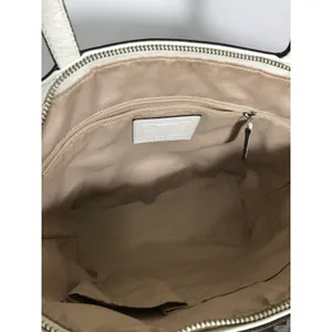 Coach Signature Stripe Perforated Leather Shoulder Bag Tote EUC thumbnail 5