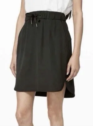 Lululemon On The Fly Skirt Womens Size 8 Black Elastic Drawstring Waist Active thumbnail 1