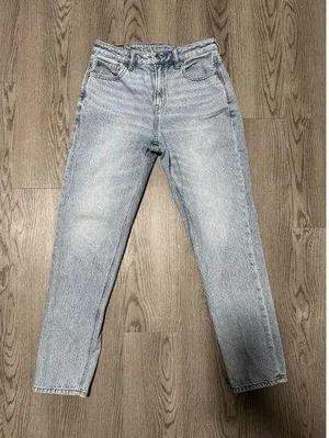 American Eagle Mom Jeans Strigid Denim Light Blue Breeze Wash Retro Size 4 Reg thumbnail 1