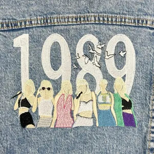Art Class Taylor Swift Inspired Embroidered Jean Jacket 1989 Era Version 10 12 Large‎ 162 thumbnail 6