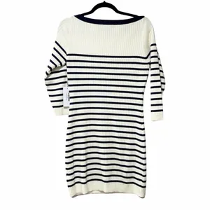 NWT REFORMATION Ines Striped Ribbed Knit Crewneck Mini Dress Sz L thumbnail 5